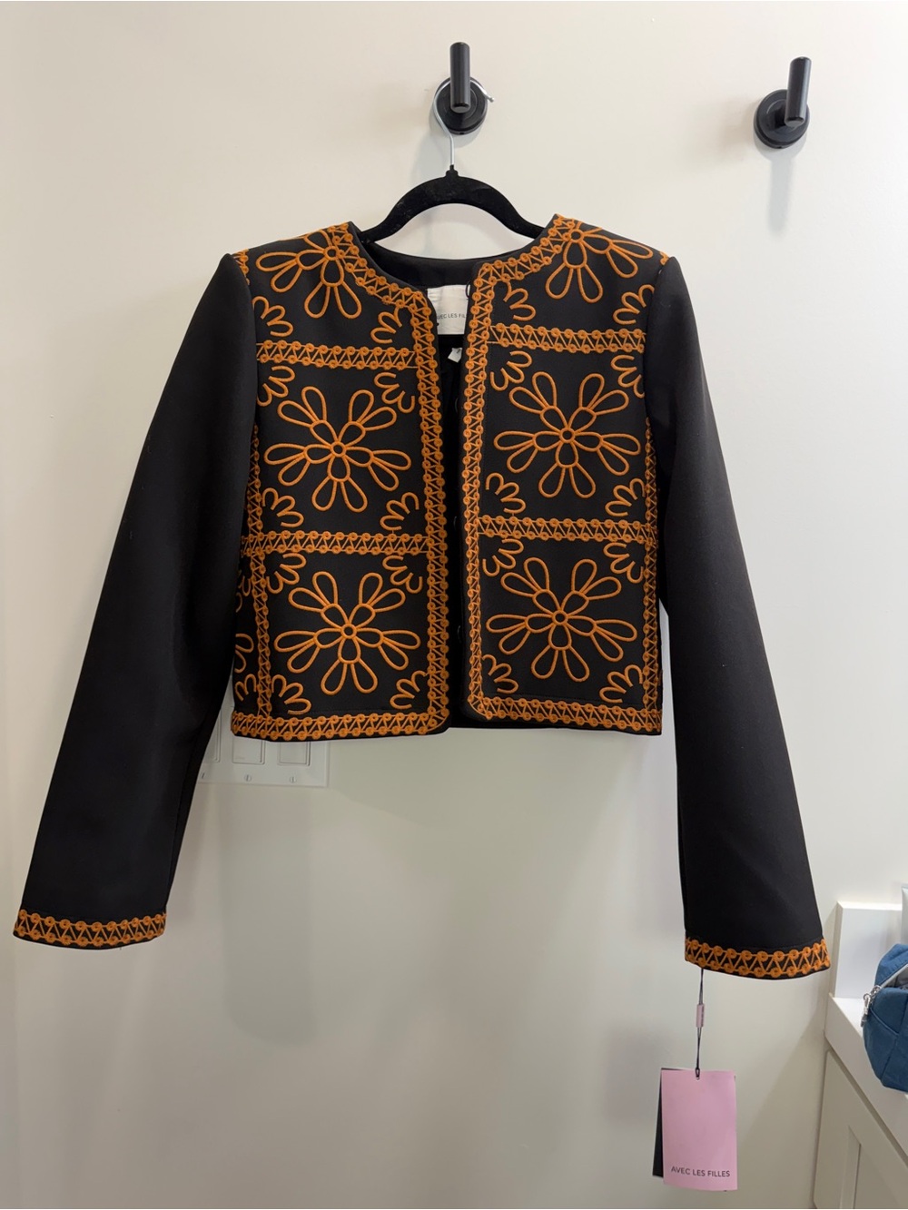 NWT Avec Les Filles Women Embroidered Jacket small